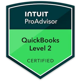 Intuit ProAdvisor QuickBooks Level 2 Certified badge